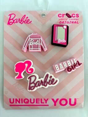 NEW Crocs Barbie Shoe Charm Jibbitz Uniquely You 5 Charm Pack